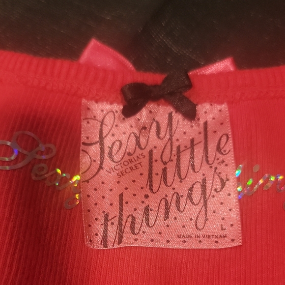 Victoria's Secret Girls' Rhinestone 'Naughty' Tank Tops - Hot Pink & Pink - Picture 2 of 4